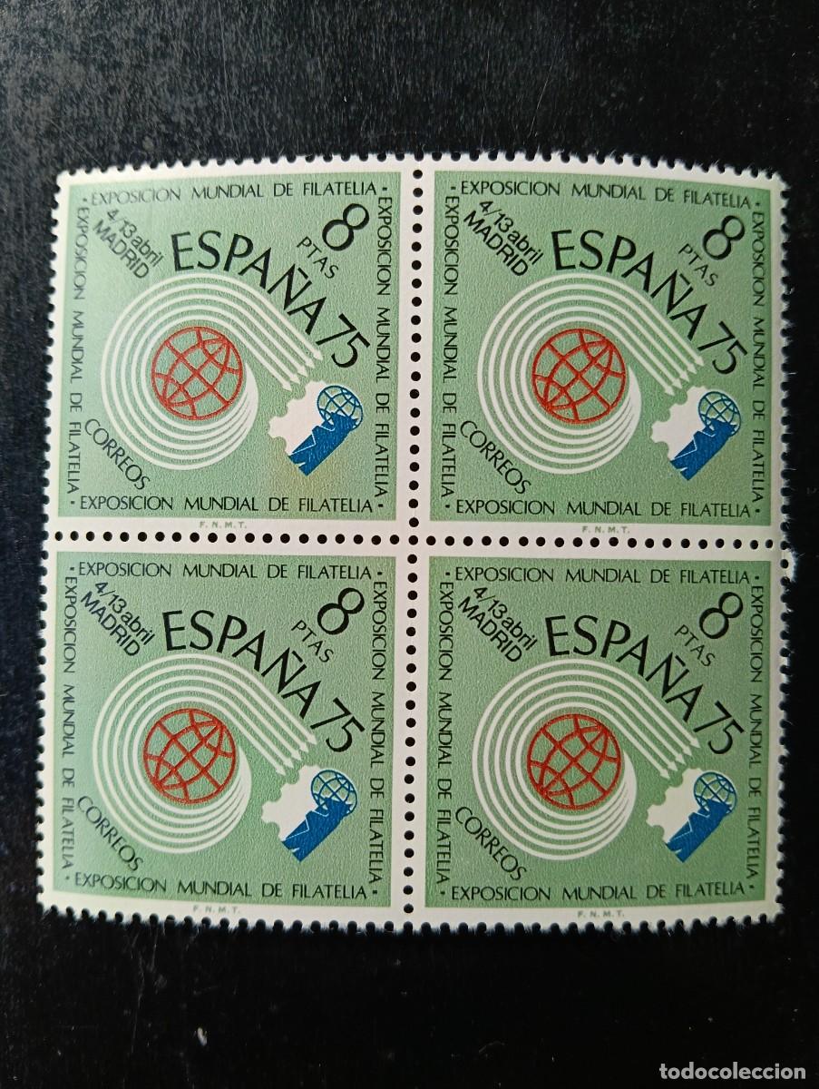Selos: Espa&ntilde;a 1974 - Edifil 2176 -Exp. Mundial Filatelia ESPA&Ntilde;A 75 - Bloque de 4