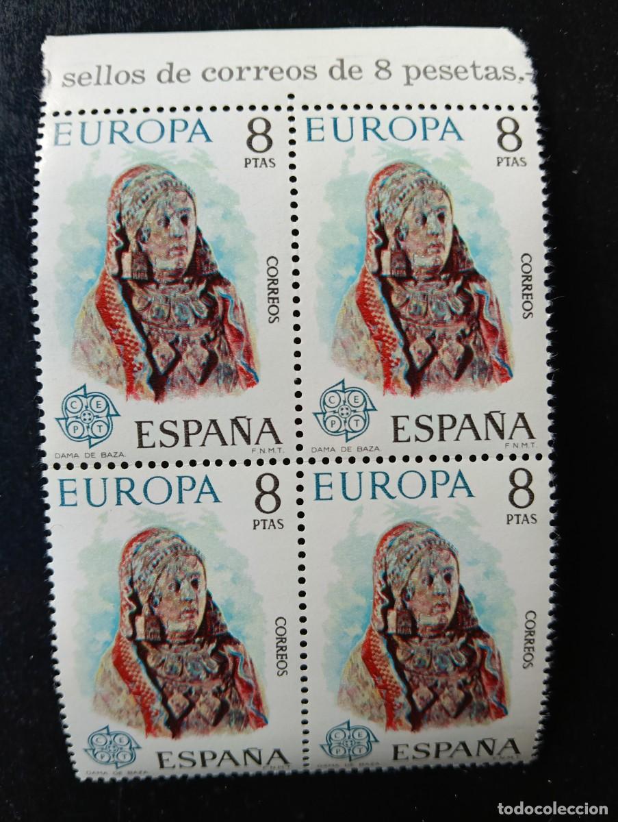 Selos: Espa&ntilde;a 1974 - Edifil 2178 - Europa-CEPT. Dama de Baza, Granada - Bloque de 4