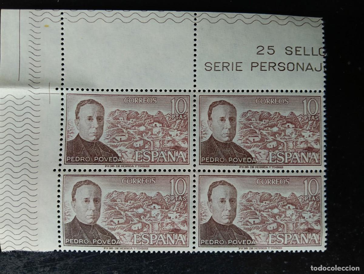 Selos: Espa&ntilde;a 1974 - Edifil 2181 - Personajes espa&ntilde;oles. Padre Pedro Poveda - Bloque de 4