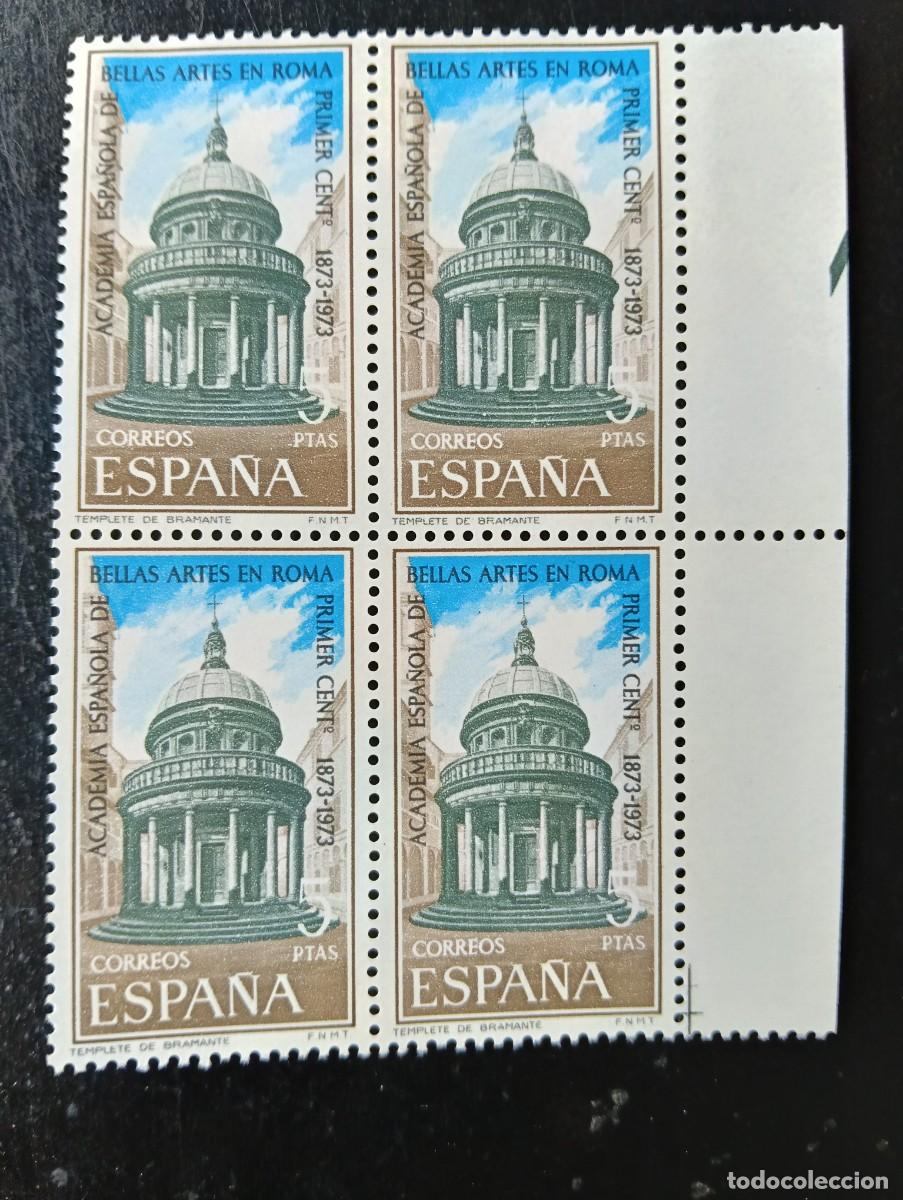 Selos: Espa&ntilde;a 1974 - Edifil 2183 - I Centenario Academia Espa&ntilde;ola Bellas Artes en Roma - Bloque de 4