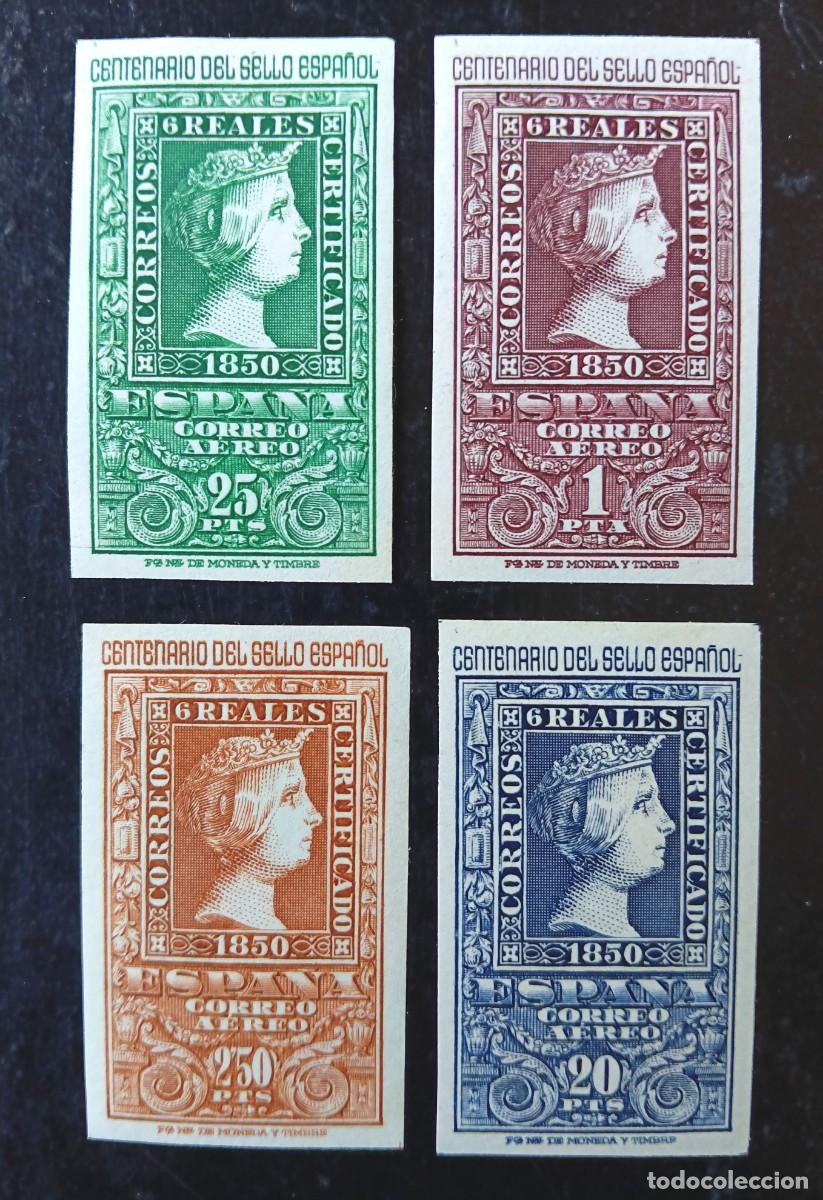 Sellos: ESPA&Ntilde;A 1950 - edifil 1079/1080/1081/1082 - CENTENARIO DEL SELLO