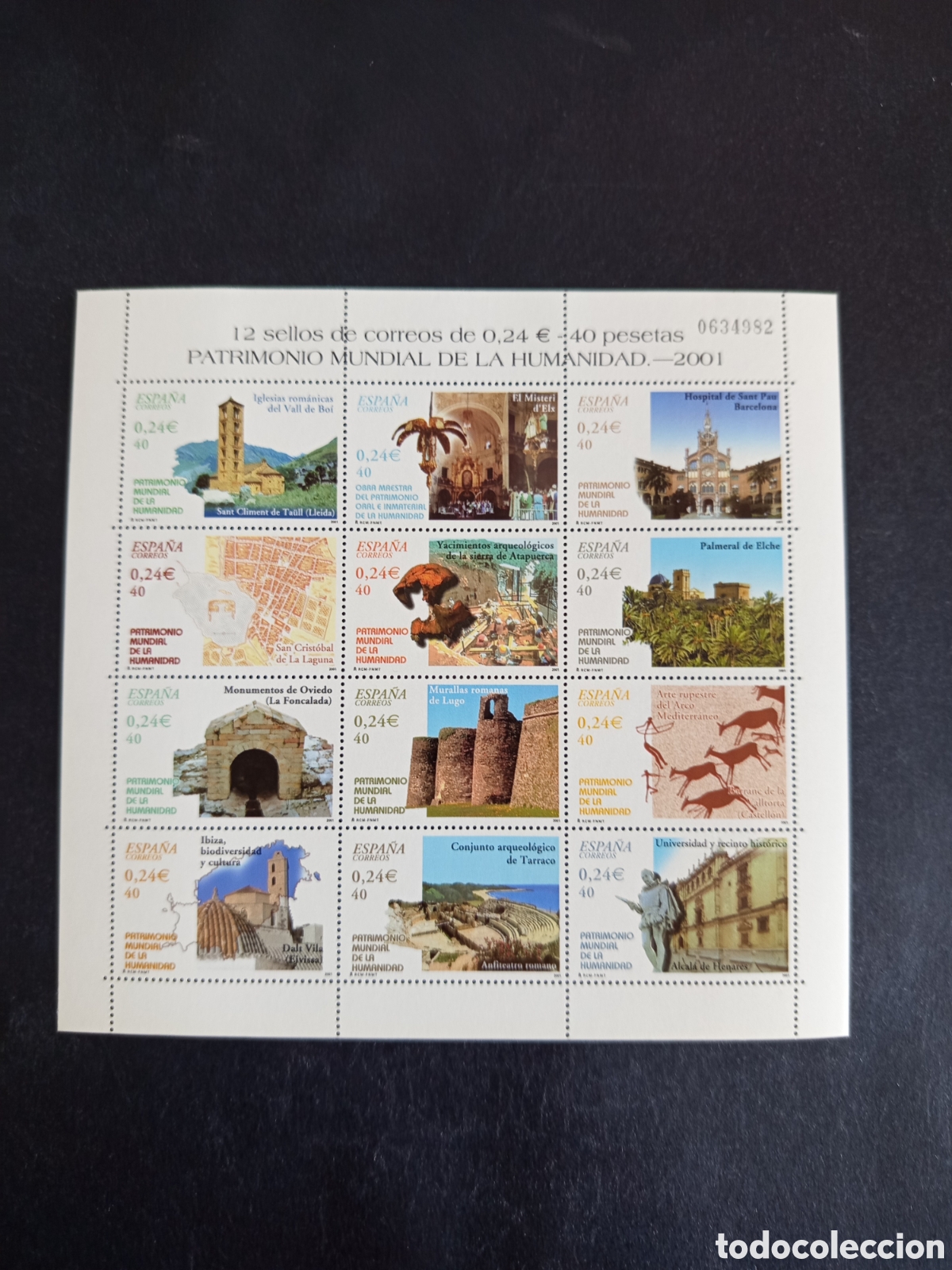 Sellos: Espa&ntilde;a, 2001. Mini pliego Patrimonio Humanidad. Ed. MP. 77. Pedido m&iacute;nimo 3 &euro;. Ver fotos.