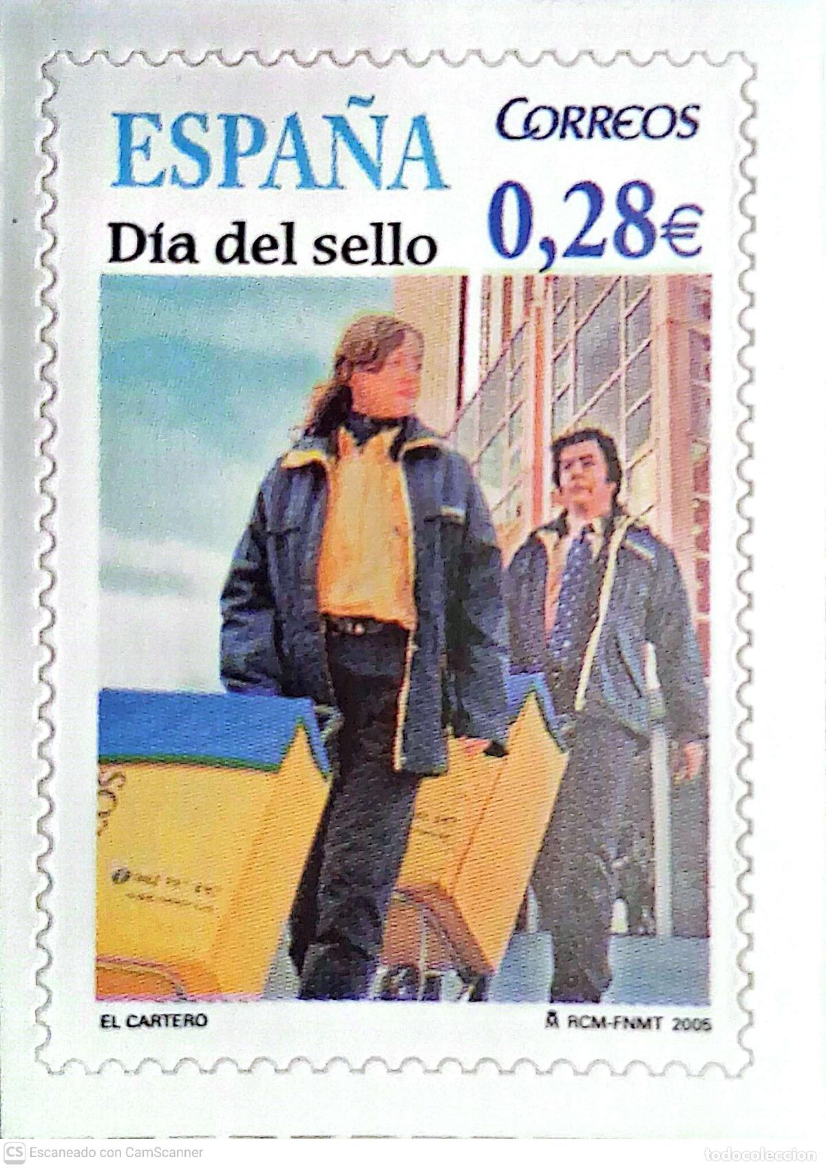 Sellos: Espa&ntilde;a. 4174 D&iacute;a del Sello. 2005. Oferta bajo facial.
