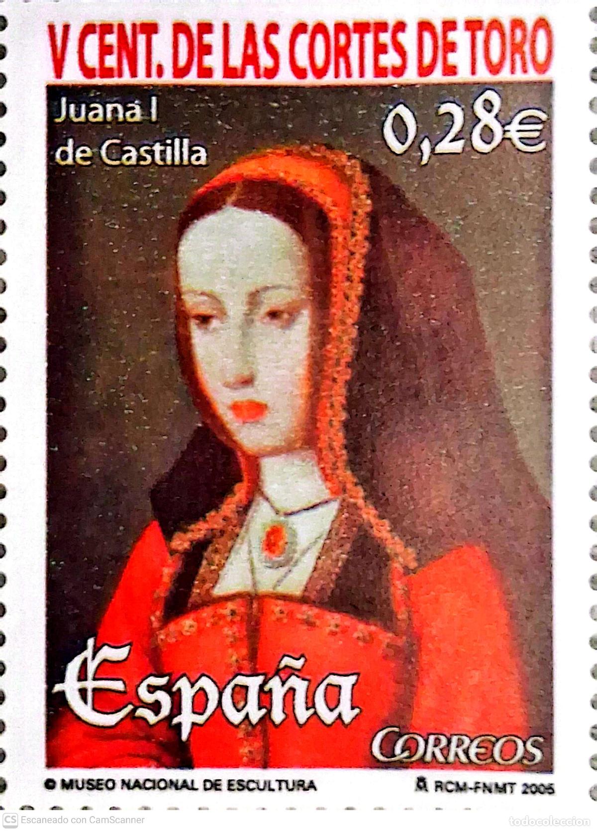 Sellos: Espa&ntilde;a. 4198 Juana I de Castilla. 2005. Oferta bajo facial