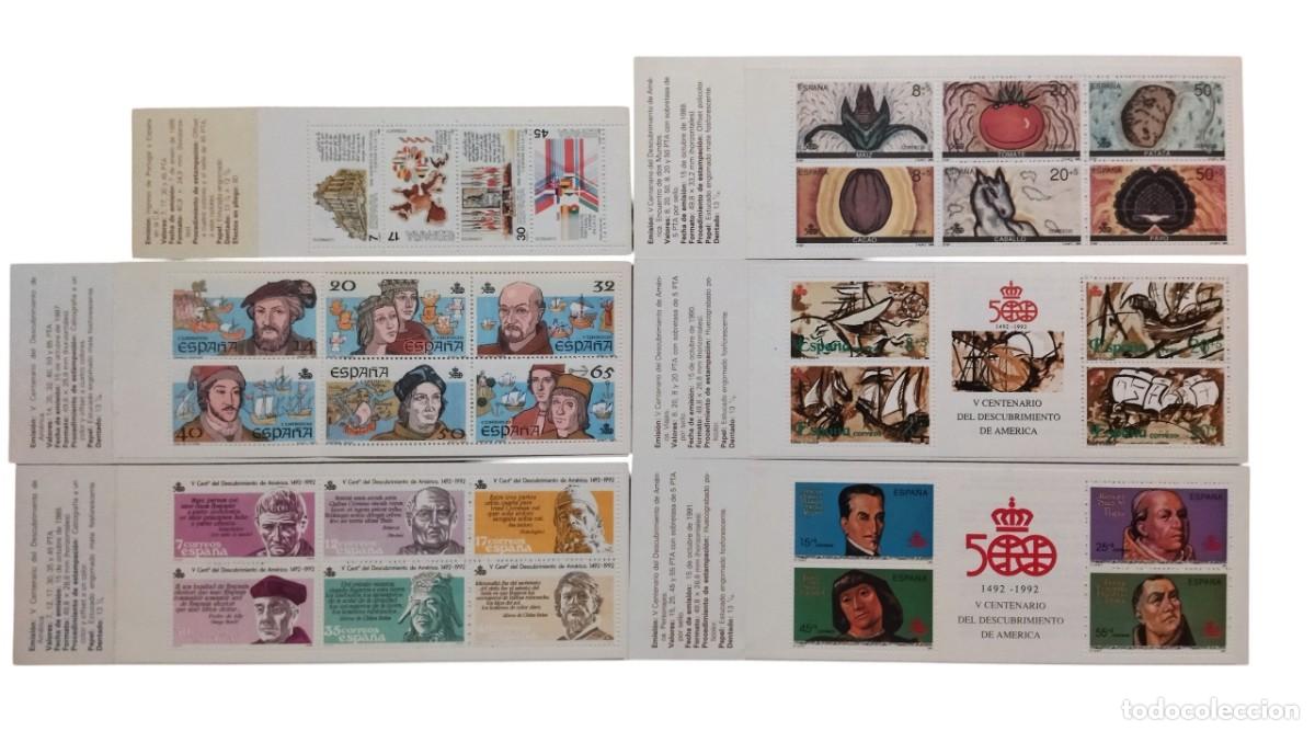 Sellos: LOTE DE 6 CARN&Eacute;S ESPA&Ntilde;A 1986, 1987, 1989, 1990, 1991. NUEVO - MNH.
