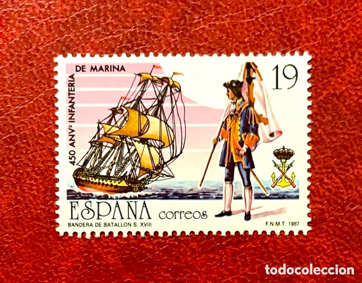 Sellos: Bonito sello Aniversario Cuerpo Infanter&iacute;a de Marina