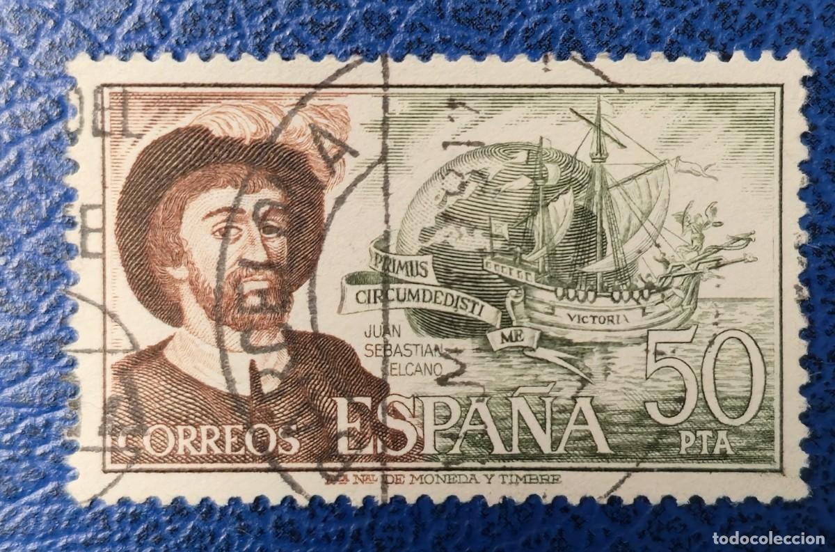 Sellos: SELLO USADO ESPA&Ntilde;A 1976. Juan Sebasti&aacute;n Elcano. Nao Victoria
