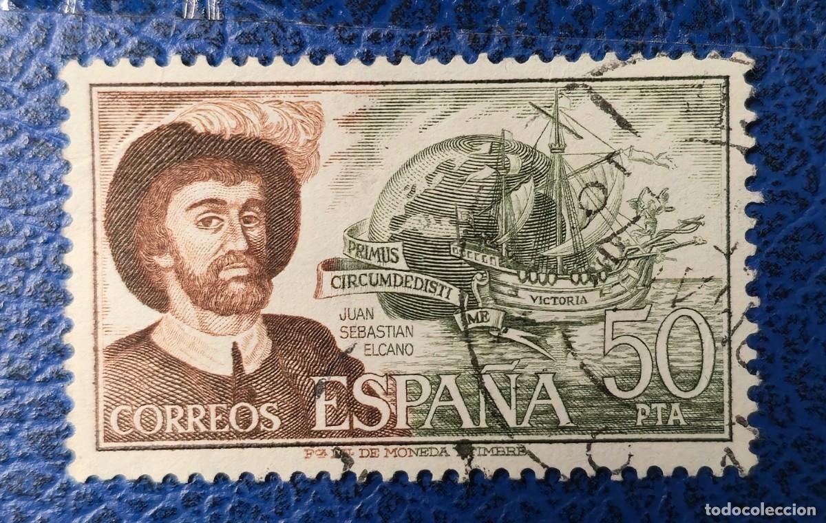 Sellos: SELLO USADO ESPA&Ntilde;A 1976. Juan Sebasti&aacute;n Elcano. Nao Victoria