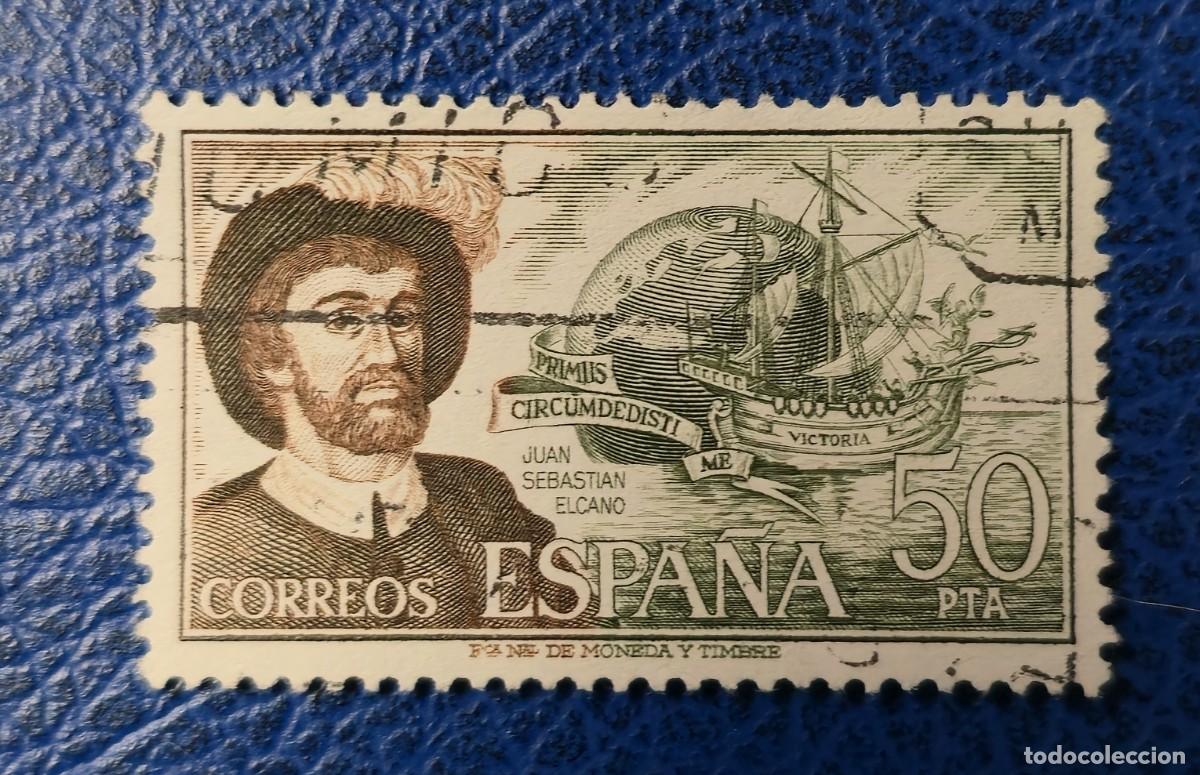 Sellos: SELLO USADO ESPA&Ntilde;A 1976. Juan Sebasti&aacute;n Elcano. Nao Victoria