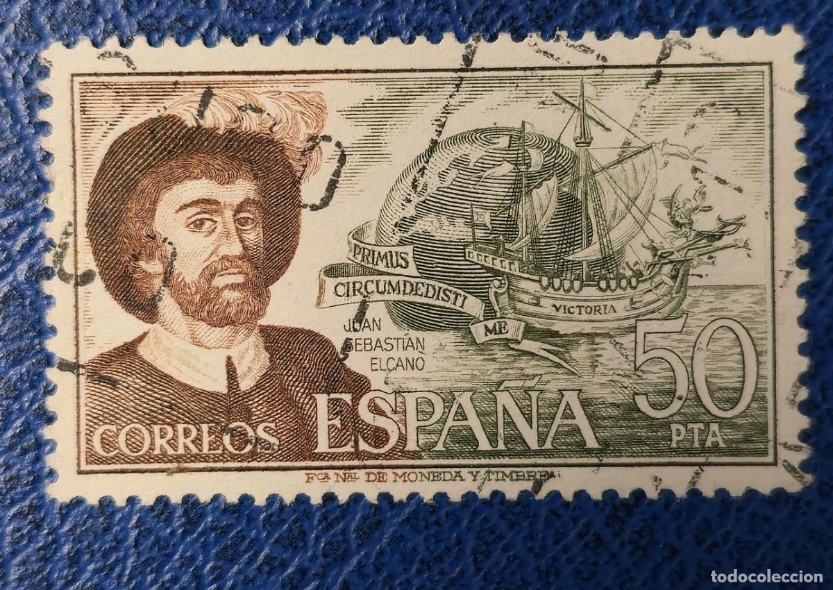 Sellos: SELLO USADO ESPA&Ntilde;A 1976. Juan Sebasti&aacute;n Elcano. Nao Victoria
