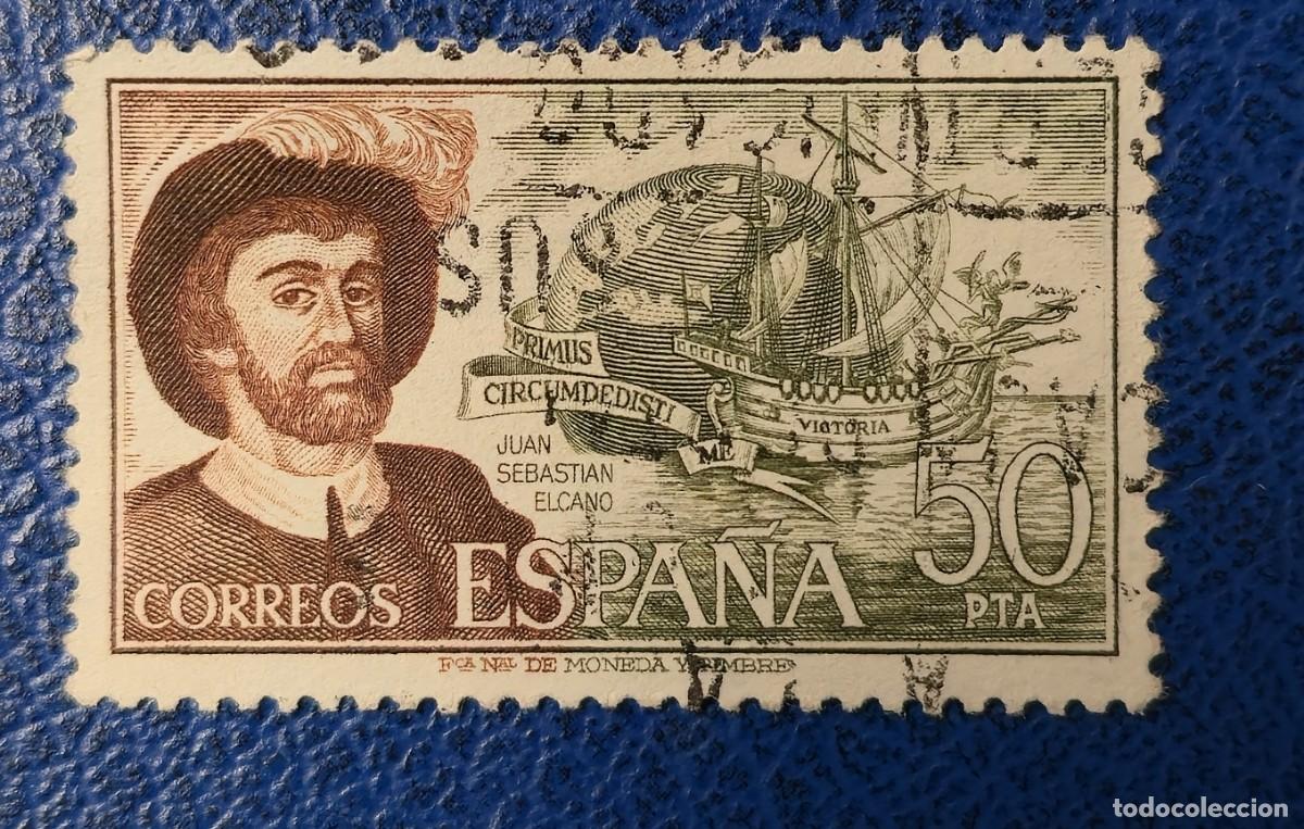 Sellos: SELLO USADO ESPA&Ntilde;A 1976. Juan Sebasti&aacute;n Elcano. Nao Victoria
