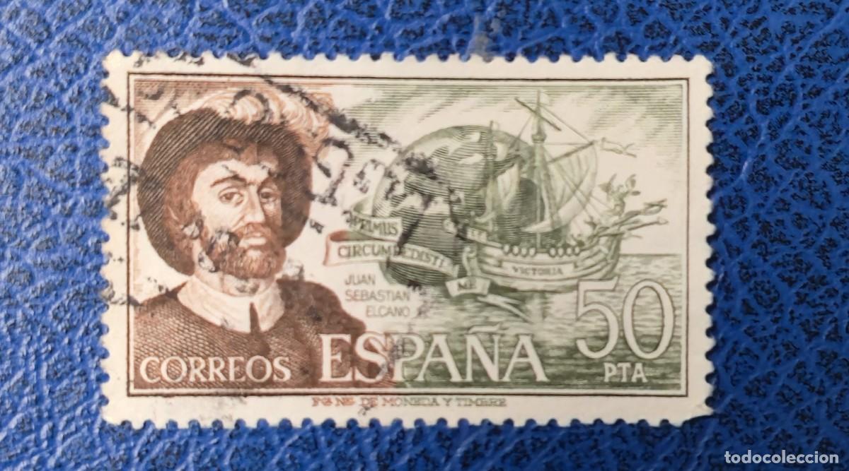 Sellos: SELLO USADO ESPA&Ntilde;A 1976. Juan Sebasti&aacute;n Elcano. Nao Victoria