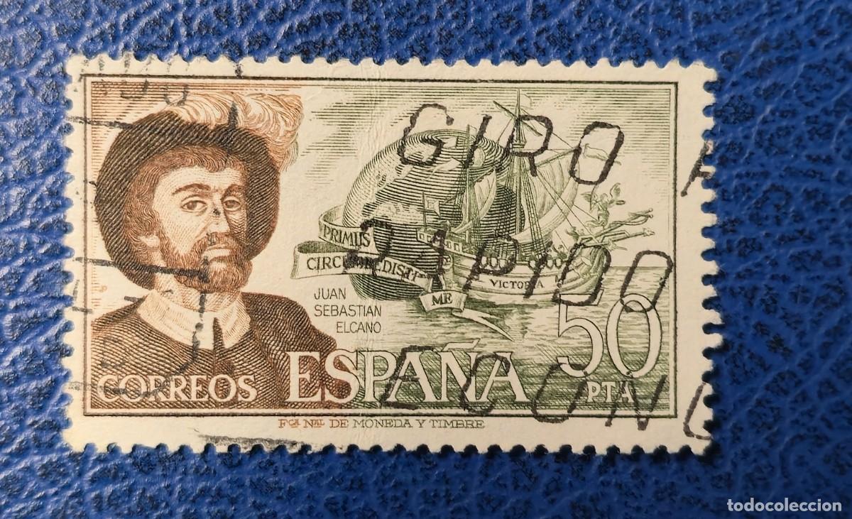 Sellos: SELLO USADO ESPA&Ntilde;A 1976. Juan Sebasti&aacute;n Elcano. Nao Victoria