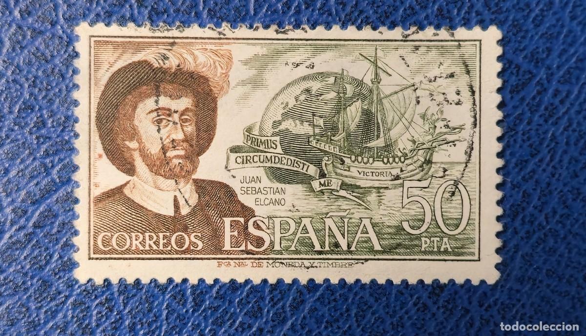 Sellos: SELLO USADO ESPA&Ntilde;A 1976. Juan Sebasti&aacute;n Elcano. Nao Victoria