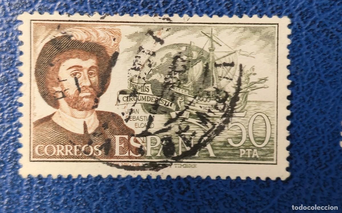 Sellos: SELLO USADO ESPA&Ntilde;A 1976. Juan Sebasti&aacute;n Elcano. Nao Victoria