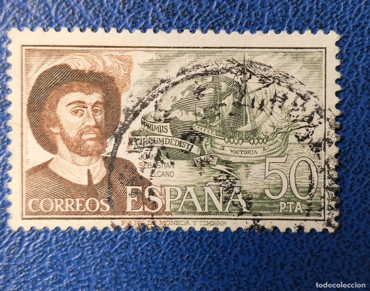 Sellos: SELLO USADO ESPA&Ntilde;A 1976. Juan Sebasti&aacute;n Elcano. Nao Victoria