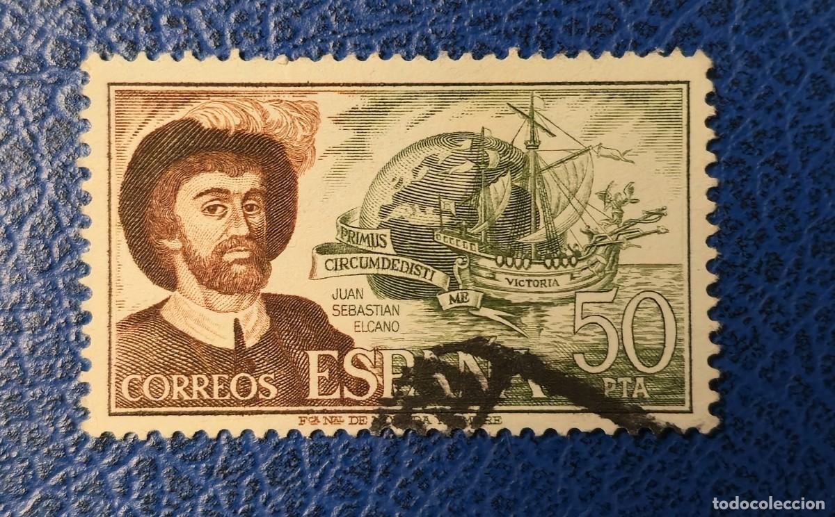 Sellos: SELLO USADO ESPA&Ntilde;A 1976. Juan Sebasti&aacute;n Elcano. Nao Victoria