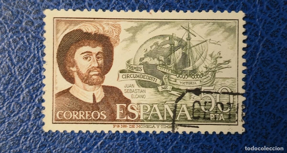 Sellos: SELLO USADO ESPA&Ntilde;A 1976. Juan Sebasti&aacute;n Elcano. Nao Victoria