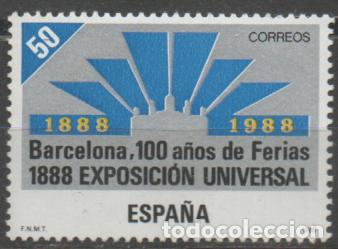 Sellos: EDIFIL 2951, CENTENARIO LA EXPOSICION UNIVERSAL BARCELONA, NUEVO **