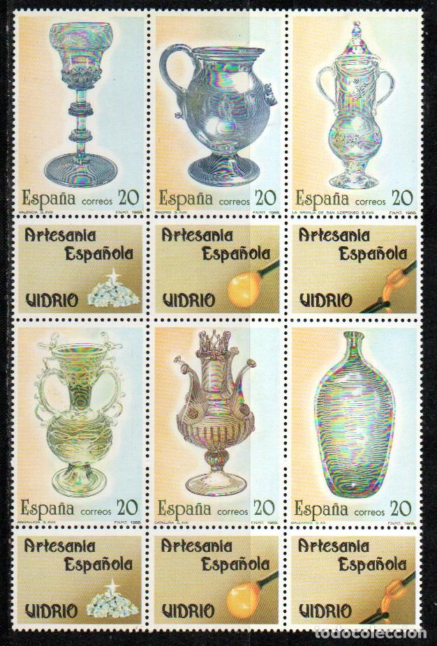 Sellos: EDIFIL 2941/6, ARTESANIA ESPA&Ntilde;OLA: VIDRIO, NUEVO** SERIE COMPLETA EN MINIPLIEGO