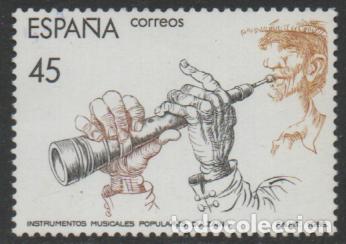 Sellos: EDIFIL N&ordm; 2938, DULZAINA SIN LLAVES, INSTRUMENTO DE MUSICA POPULAR, NUEVO **