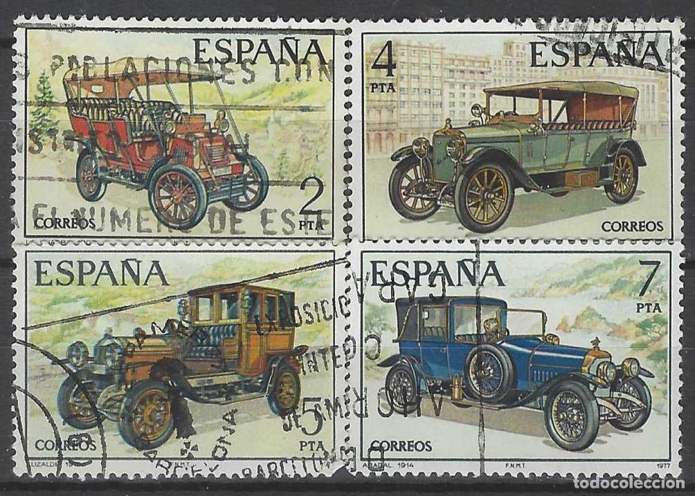 Sellos: ESPA&Ntilde;A 1977 - COCHES ESPA&Ntilde;OLES ANTIGUOS, S.COMPLETA - USADOS