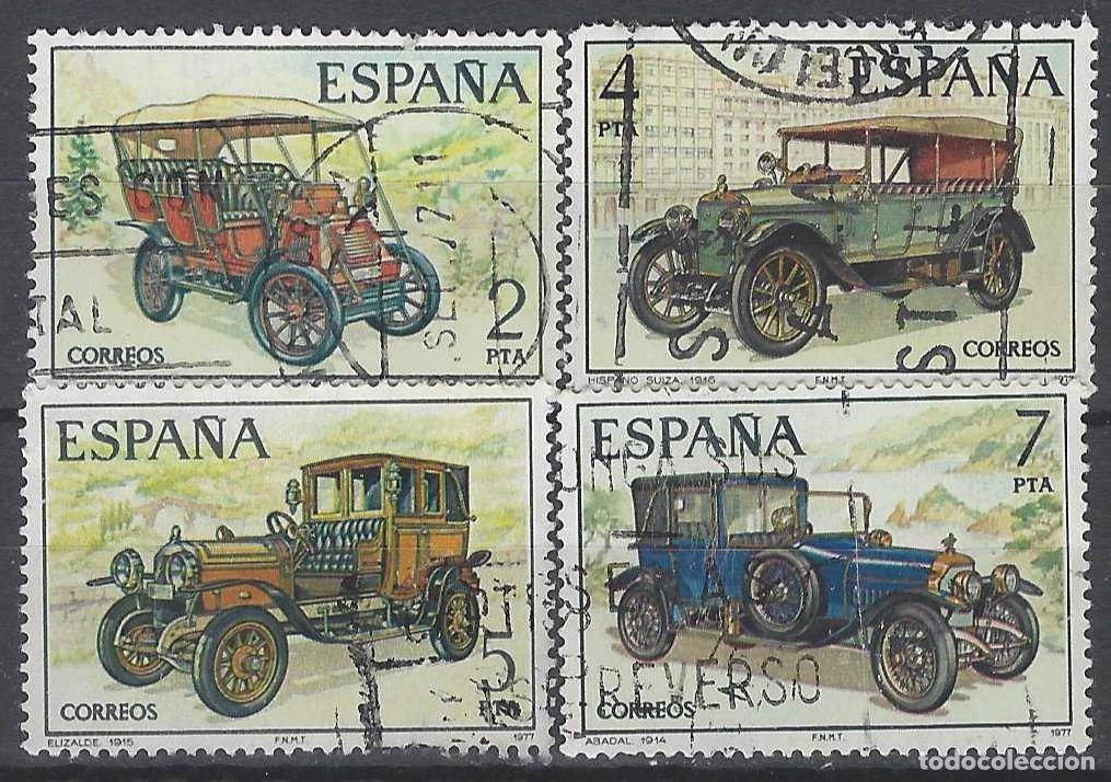 Sellos: ESPA&Ntilde;A 1977 - COCHES ESPA&Ntilde;OLES ANTIGUOS, S.COMPLETA - USADOS