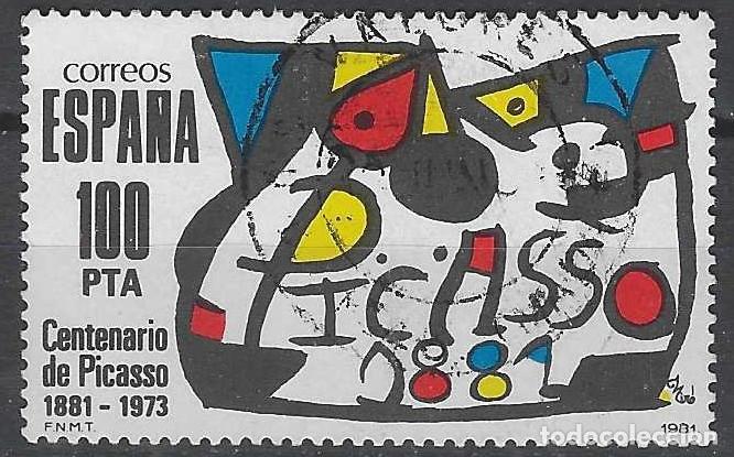 Sellos: ESPA&Ntilde;A 1981 - CENTENARIO DEL NACIMIENTO DE PABLO RUIZ PICASSO - USADO