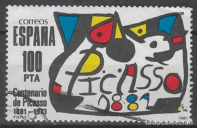 Sellos: ESPA&Ntilde;A 1981 - CENTENARIO DEL NACIMIENTO DE PABLO RUIZ PICASSO - USADO