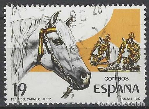 Sellos: ESPA&Ntilde;A 1987 - FERIA DEL CABALLO, JEREZ DE LA FRONTERA - USADO