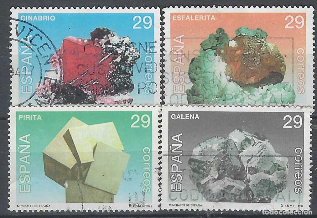 Sellos: ESPA&Ntilde;A 1994 - MINERALES, S.COMPLETA - USADOS