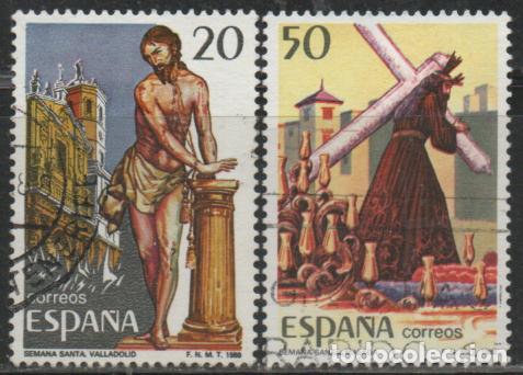 Sellos: EDIFIL 293374, FIESTAS POPULARES: SEMANA SANTA DE VALLADOLID Y DE MALAGA, USADO SERIE COMPLETA
