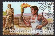 Sellos: EDIFIL 2918 SH, EXFILNA 1987, Antorcha Ol&iacute;mpica y Dios Asclepios, usado