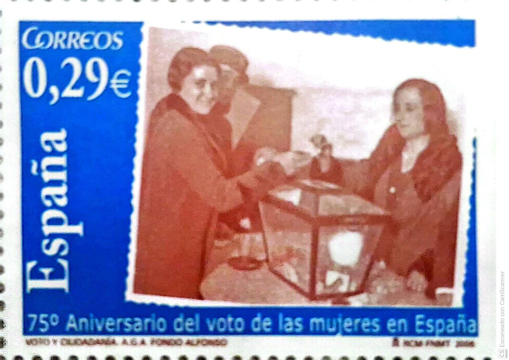 Sellos: Espa&ntilde;a. 4223 Voto de las mujeres. 2006. Oferta bajo facial.