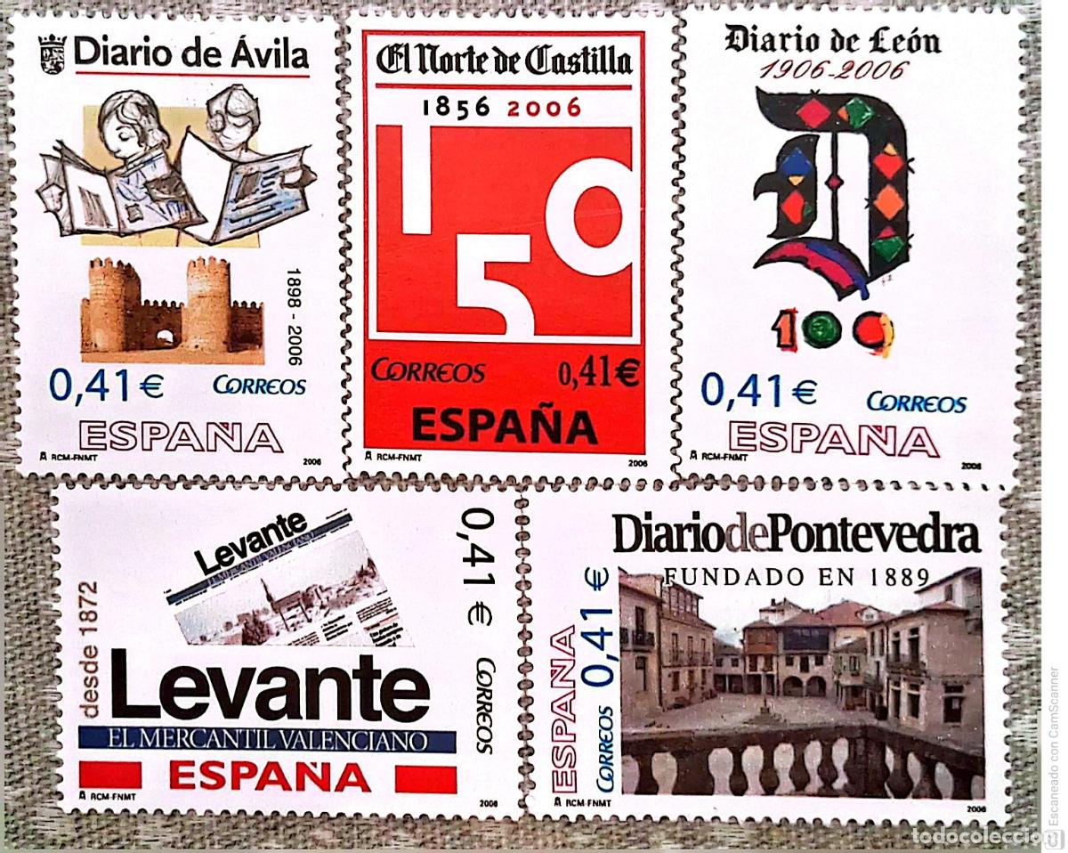 Sellos: Espa&ntilde;a. 4229/33 Diarios centenarios. 2006. Oferta bajo facial.