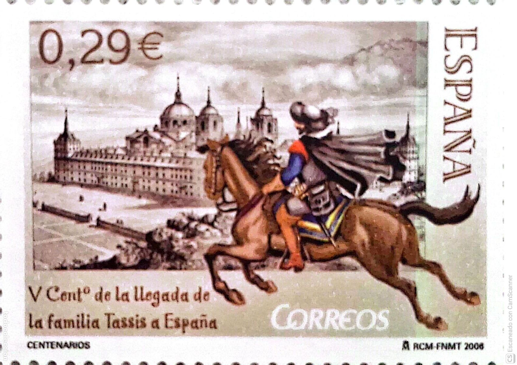 Sellos: Espa&ntilde;a. 4237 Familia Tassis: Correo a caballo. 2006. Oferta bajo facial.
