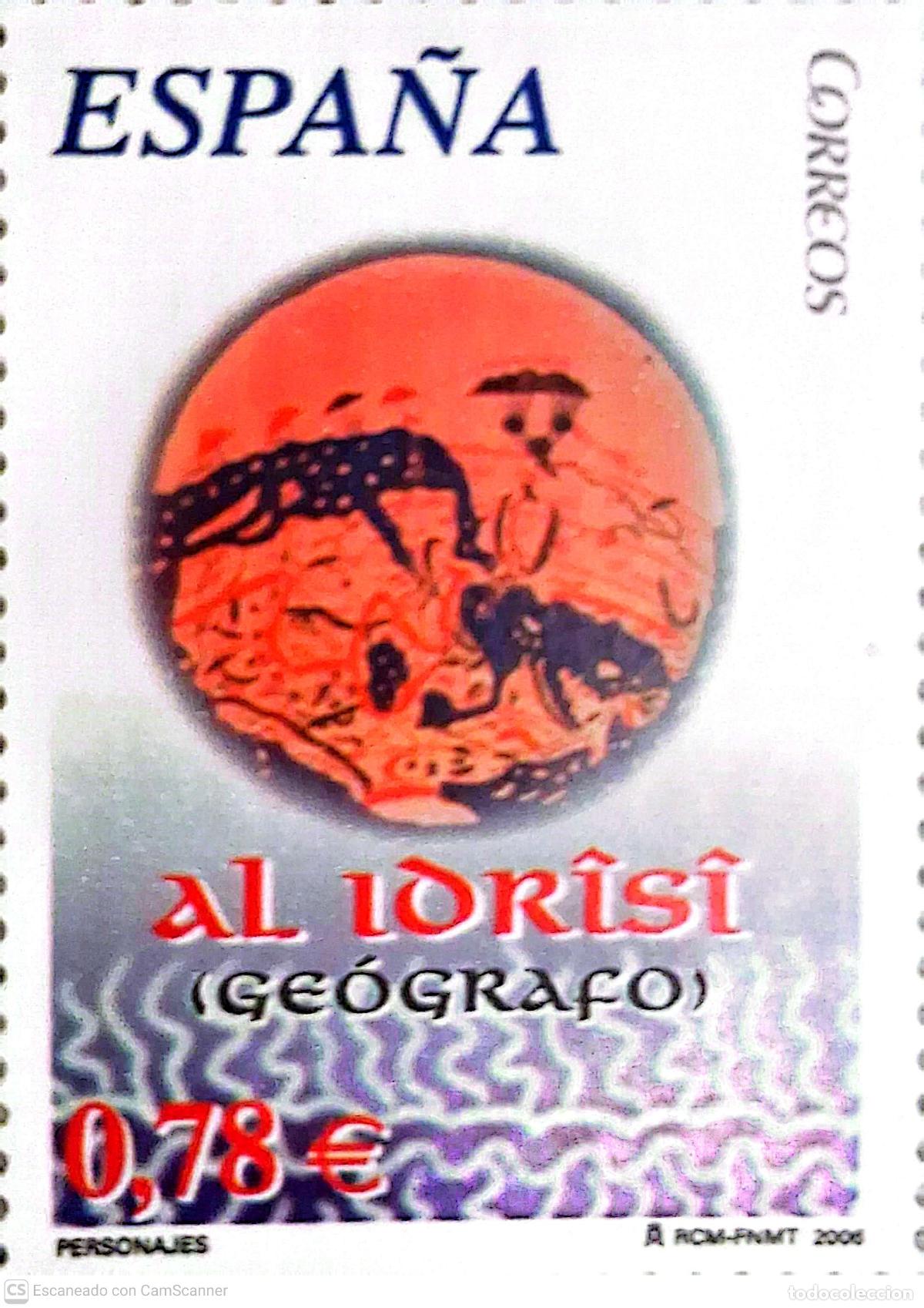 Sellos: Espa&ntilde;a. 4249 Personajes: Al Idrisi. 2006 Oferta bajo facial.