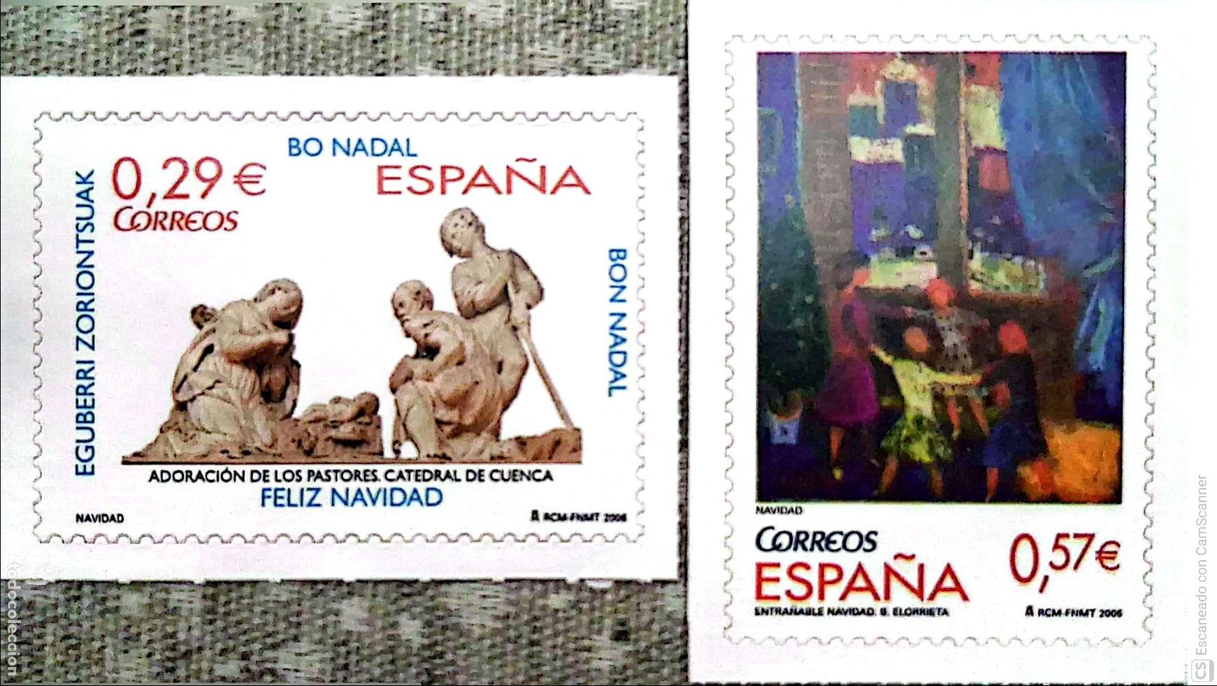 Sellos: Espa&ntilde;a. 4278/79 Navidad. 2006. Oferta bajo facial.