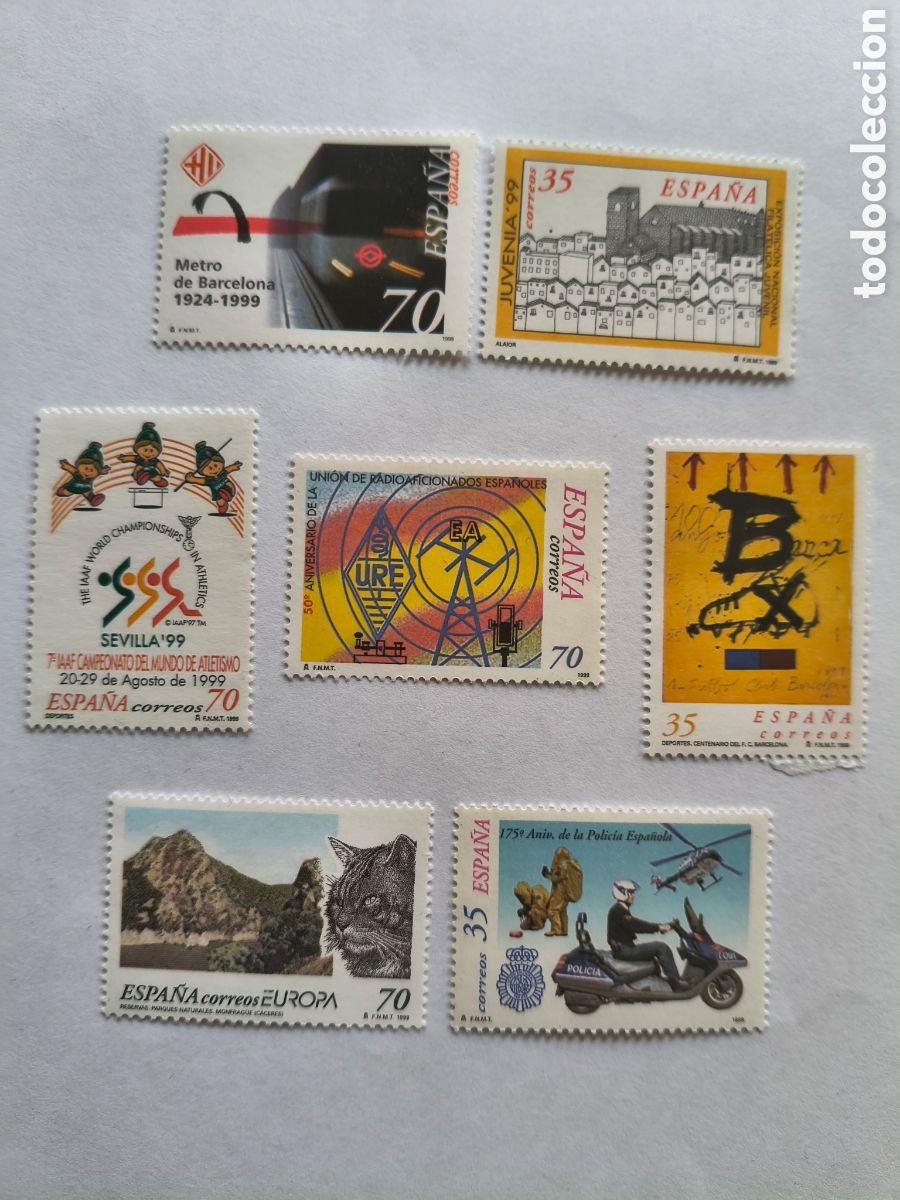 Sellos: Sellos Espa&ntilde;a 1999 - 10 unidades de cada emision