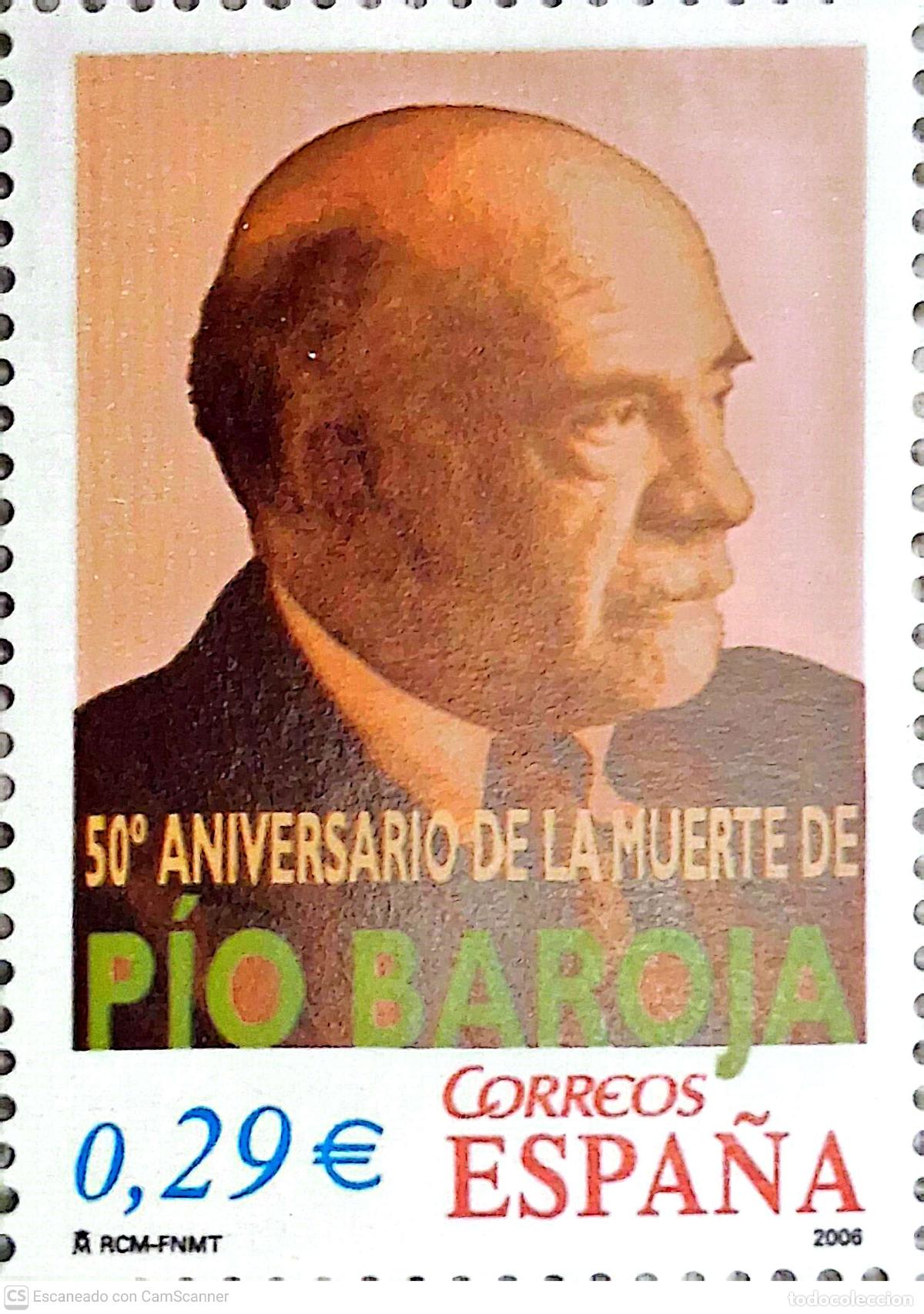 Sellos: Espa&ntilde;a. 4085 P&iacute;o Baroja. 2006. Oferta bajo facial.