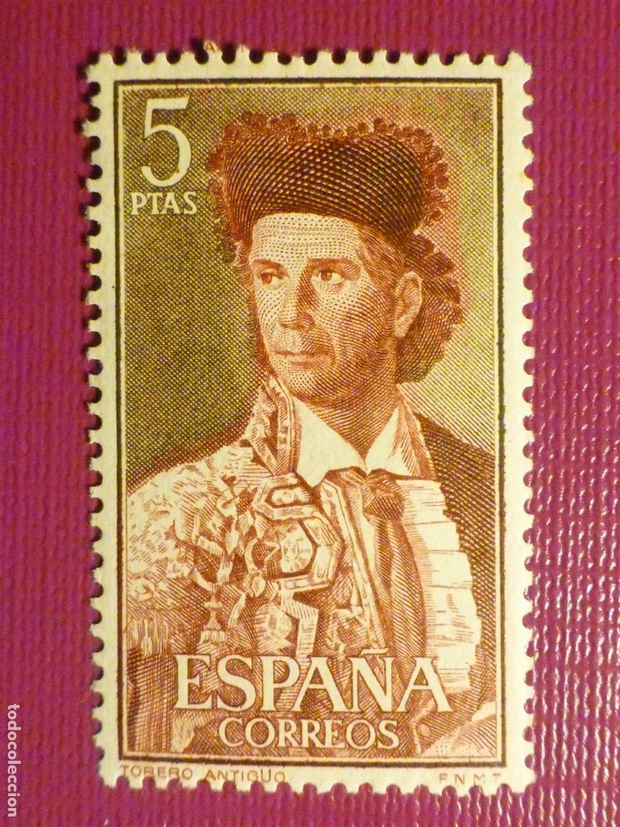 Sellos: Sello Estado Espa&ntilde;ol - Edifil 1265 - Fiesta Nacional - Torero Antiguo - A&ntilde;o 1960