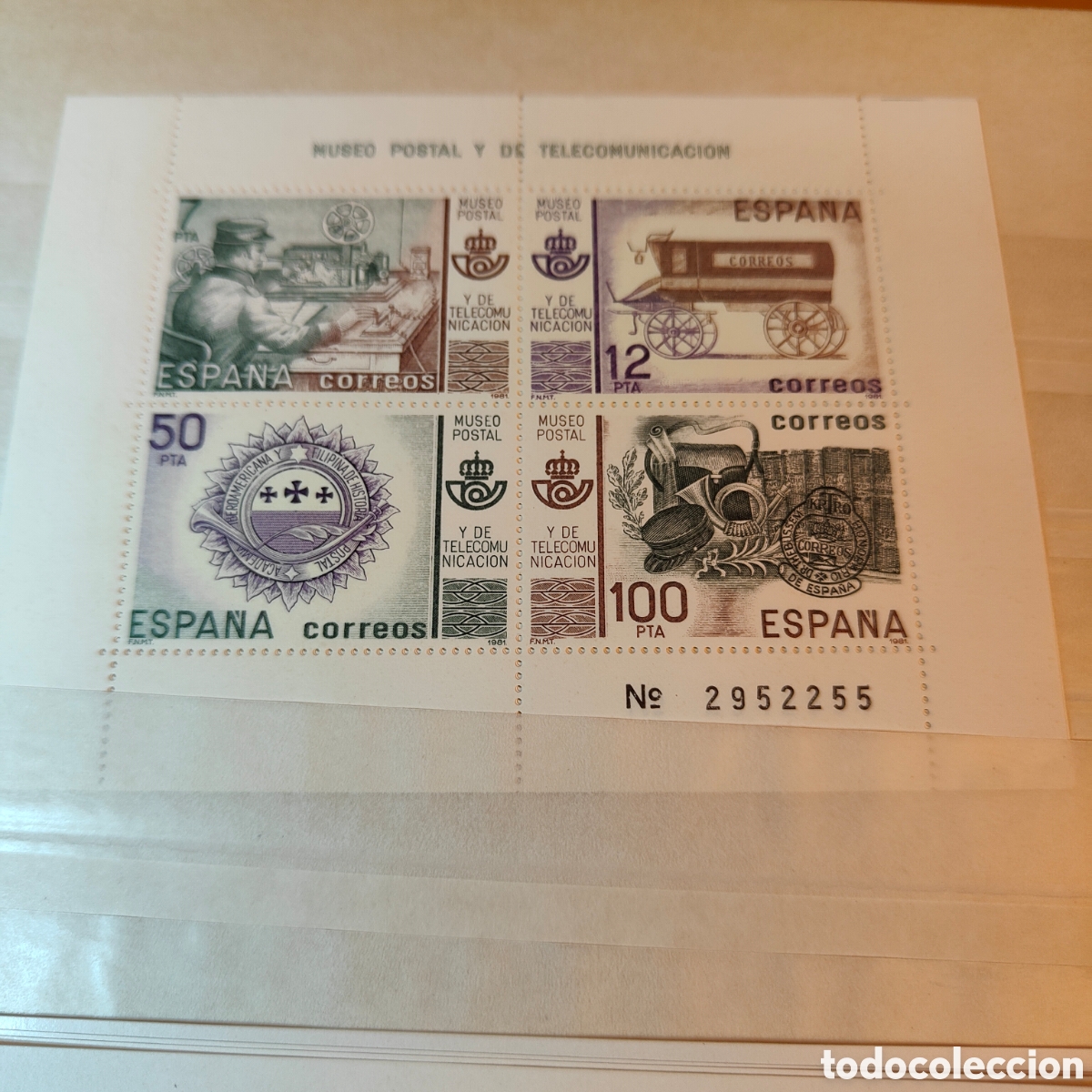 Sellos: Espa&ntilde;a 1981, HB Museo Postal y Telecomunicaciones, MNH
