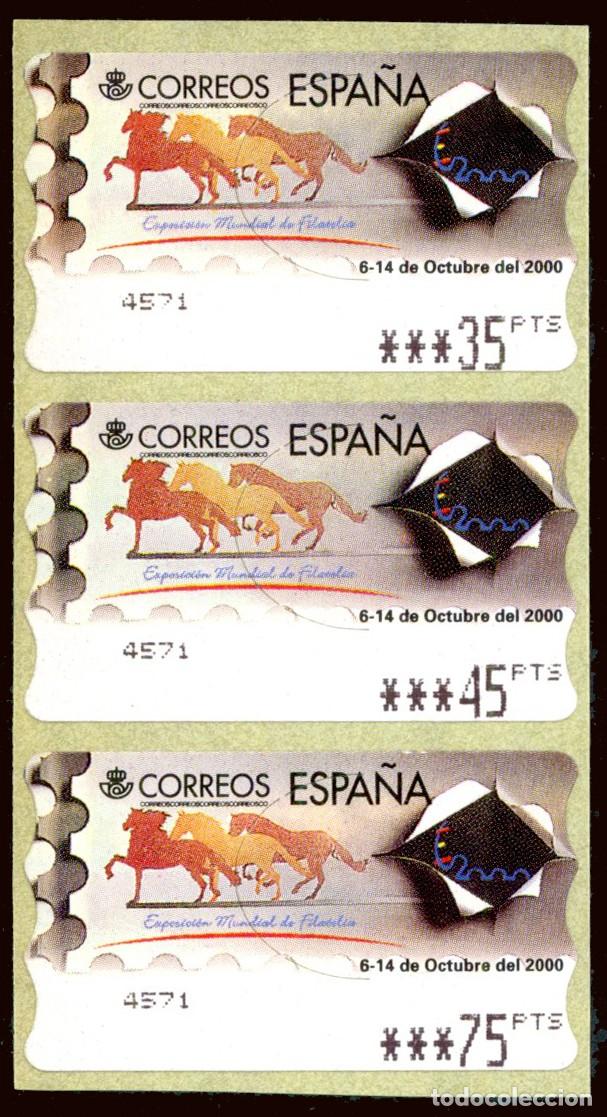 Sellos: Espa&ntilde;a - ATMs - Edi ** C. 2 - 25 - 1999 - Espa&ntilde;a'2000 - 3 valores