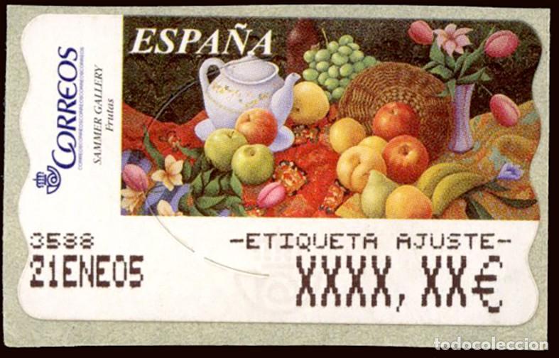 Sellos: Espa&ntilde;a - ATMs - Edi ** C. 2 - 86 - 2003 - Bodeg&oacute;n - Frutas - Etiqueta de ajuste