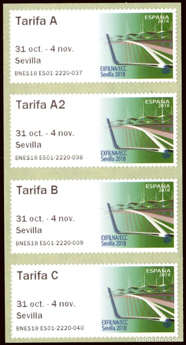 Sellos: Espa&ntilde;a - ATMs - Edi ** 224/27 - 2018 - Exfilna - ECC - 4 valores