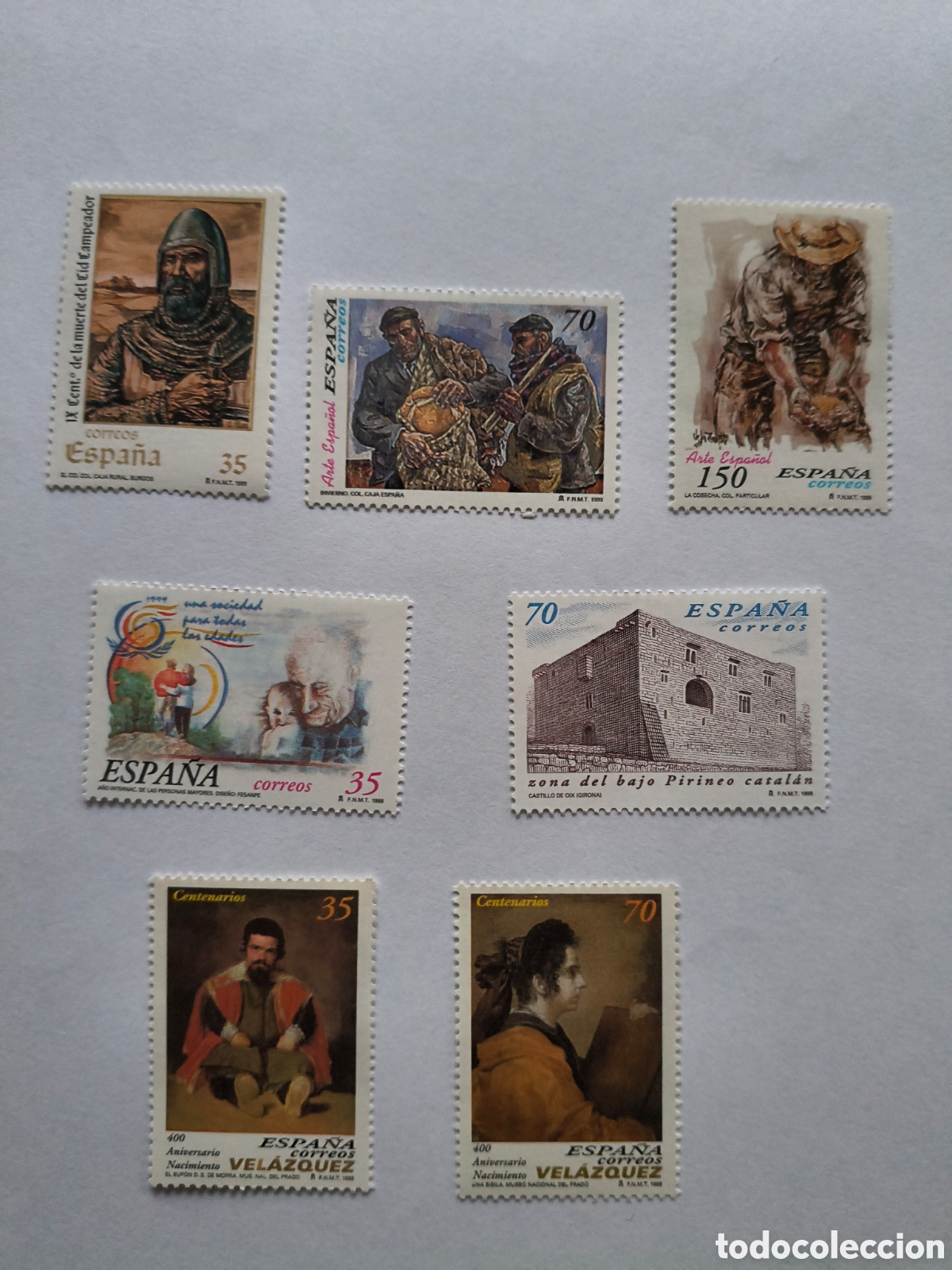 Sellos: Sellos Espa&ntilde;a 1999- 10 unidades de cada emision