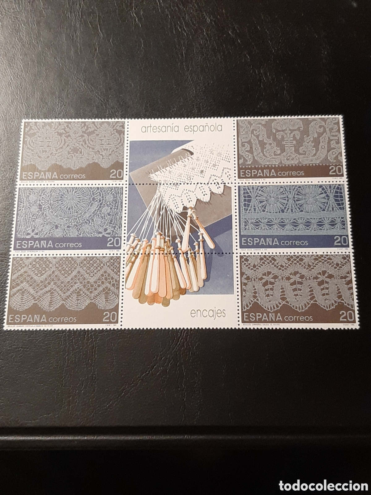 Sellos: Artesan&iacute;a Espa&ntilde;ola, Encajes. Edifil 3016/3021. A&ntilde;o 1989.