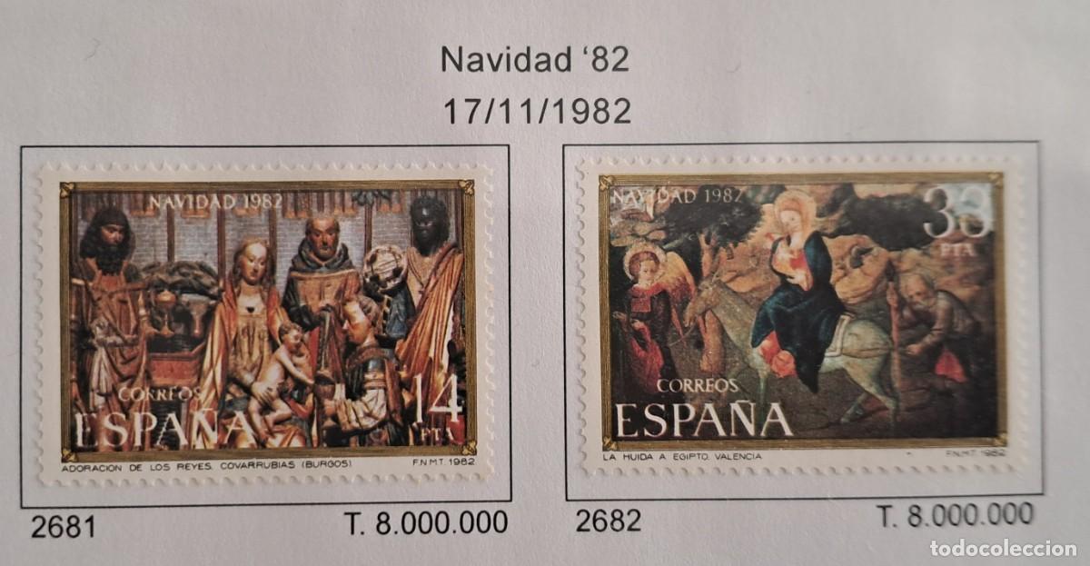 Sellos: serie completa de sellos de Espa&ntilde;a usados, navidad 82, edifil 2681-2682, a&ntilde;o 1982.
