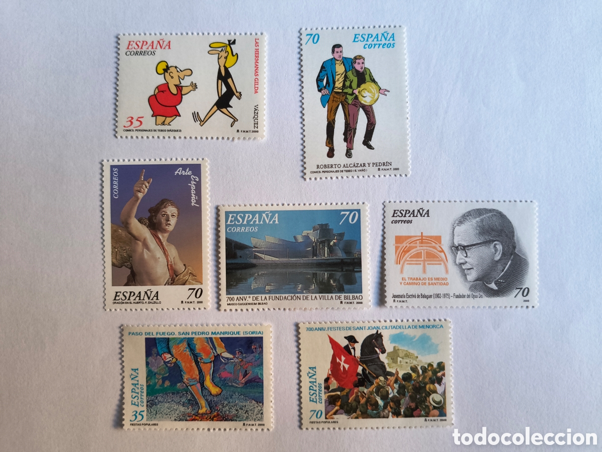 Sellos: Sellos Espa&ntilde;a a&ntilde;os 2000 - 10 unidades de cada emision