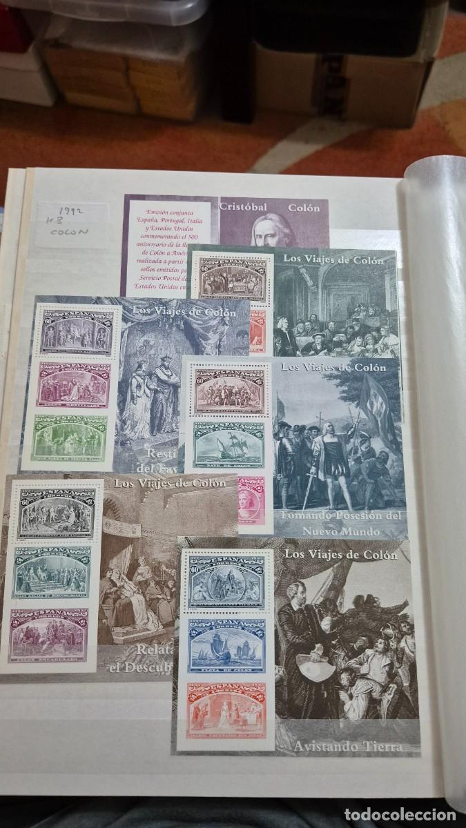 Sellos: LOTE SELLOS ESPA&Ntilde;A HOJAS BLOQUE VIAJES DE COLON A&Ntilde;O 1992 3204/3209